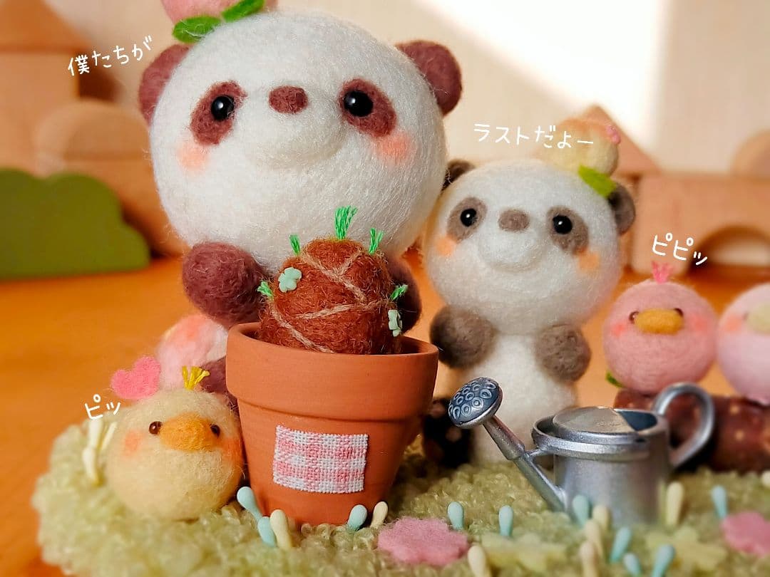 ✿羊毛フェルト✿パンダ✿羊毛フェルト✿