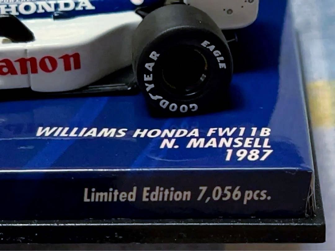 ミニチャンプス 1/43 ウィリアムズ・ホンダ FW11B マンセル 1987年