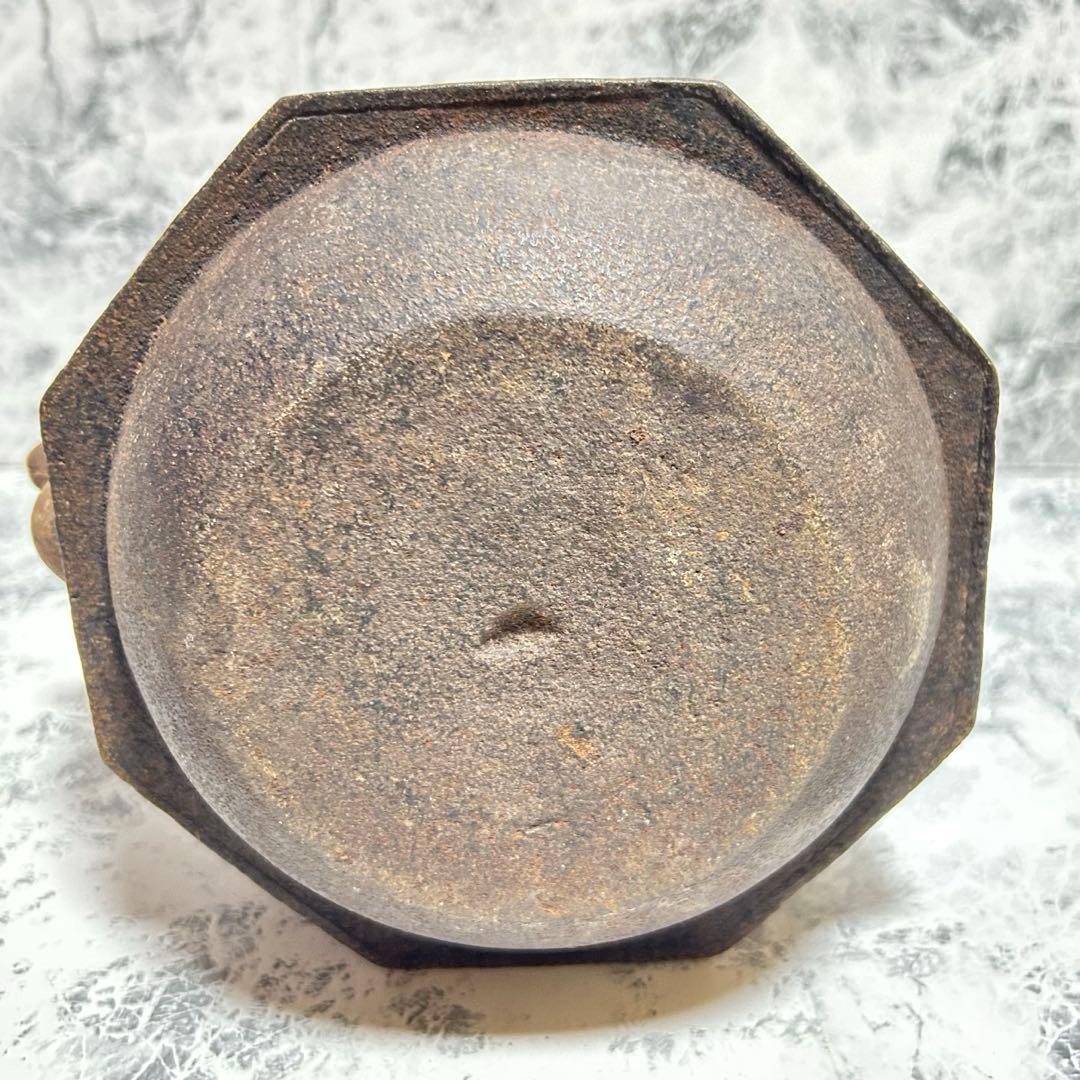 龍文堂造　煎茶道具　小鉄瓶 鉄製 湯沸　茶器 銅蓋