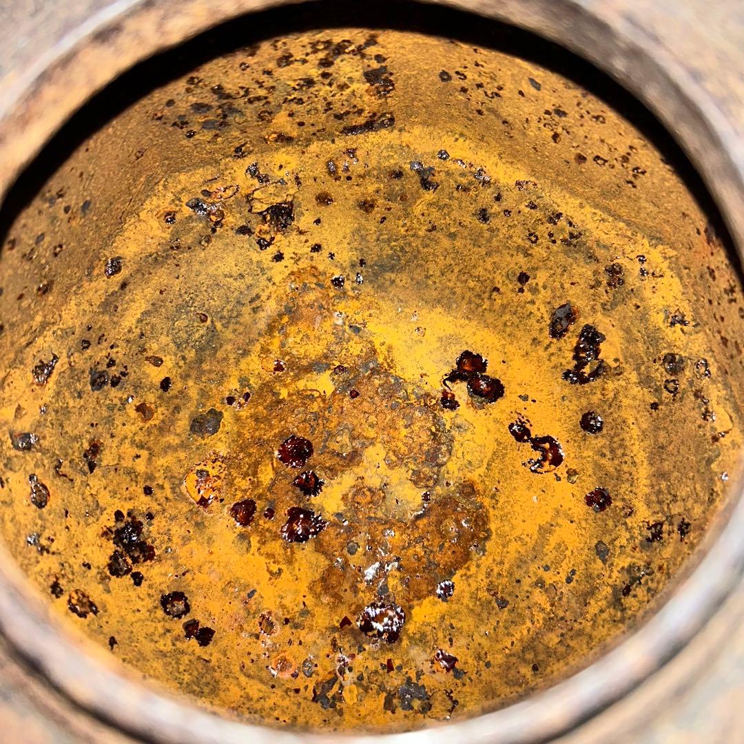 龍文堂造　煎茶道具　小鉄瓶 鉄製 湯沸　茶器 銅蓋