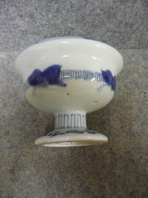 伊万里 ねじれ文 染付 盃洗 [B31405]