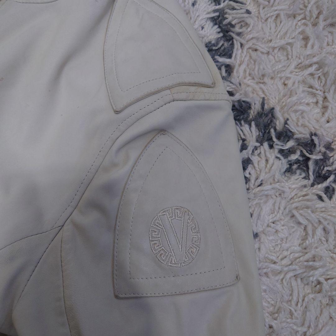 VERSACECOLLECTIONライダースジャケット白