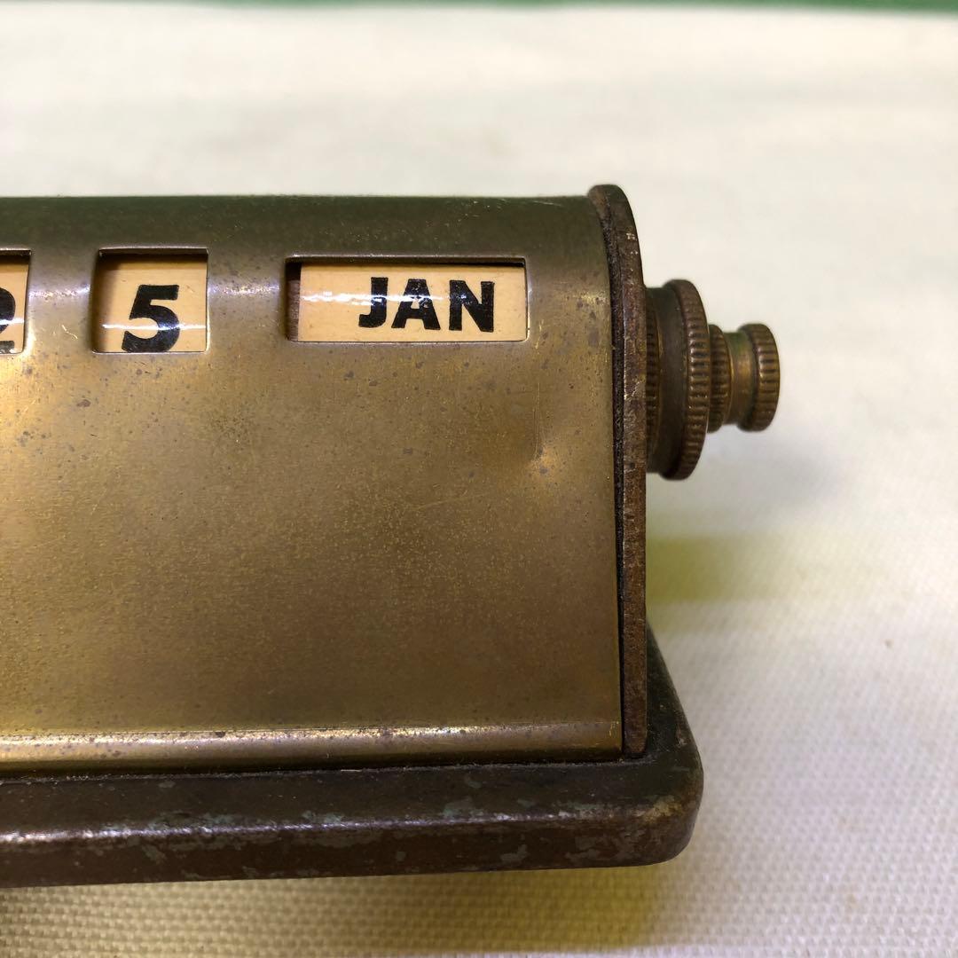 か4● 希少品　USヴィンテージ パークシャーマン　卓上カレンダーゴールド