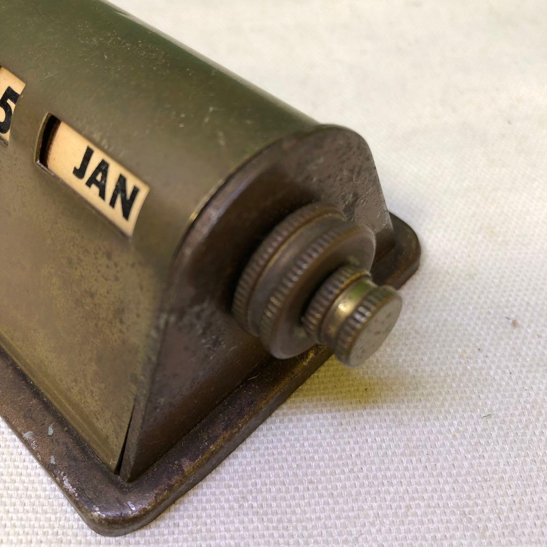 か4● 希少品　USヴィンテージ パークシャーマン　卓上カレンダーゴールド