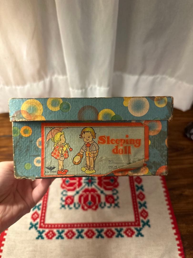 ド*ン様 山大 さくらビスク スリーピングドール（約24cm）昭和初期 戦前