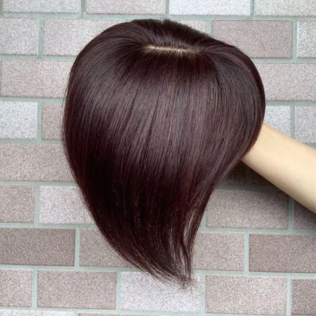 人毛 部分 医療用 ウィッグ ヘアピース ショート ストレート 3D前髪 かつら