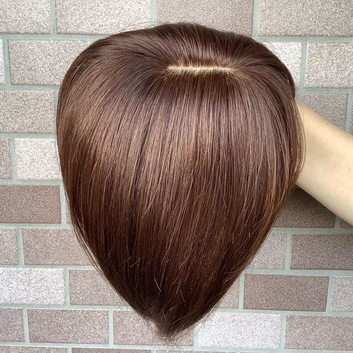 人毛 部分 医療用 ウィッグ ヘアピース ショート ストレート 3D前髪 かつら