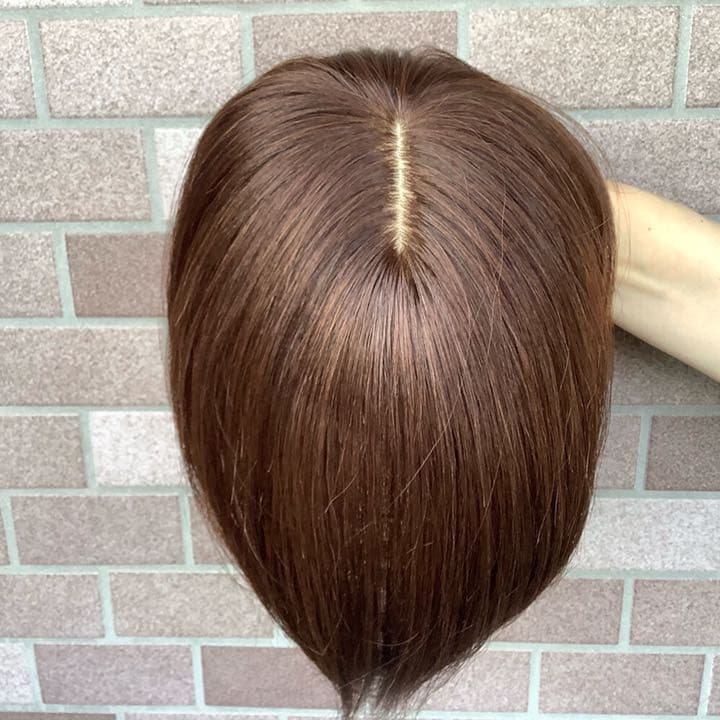 人毛 部分 医療用 ウィッグ ヘアピース ショート ストレート 3D前髪 かつら