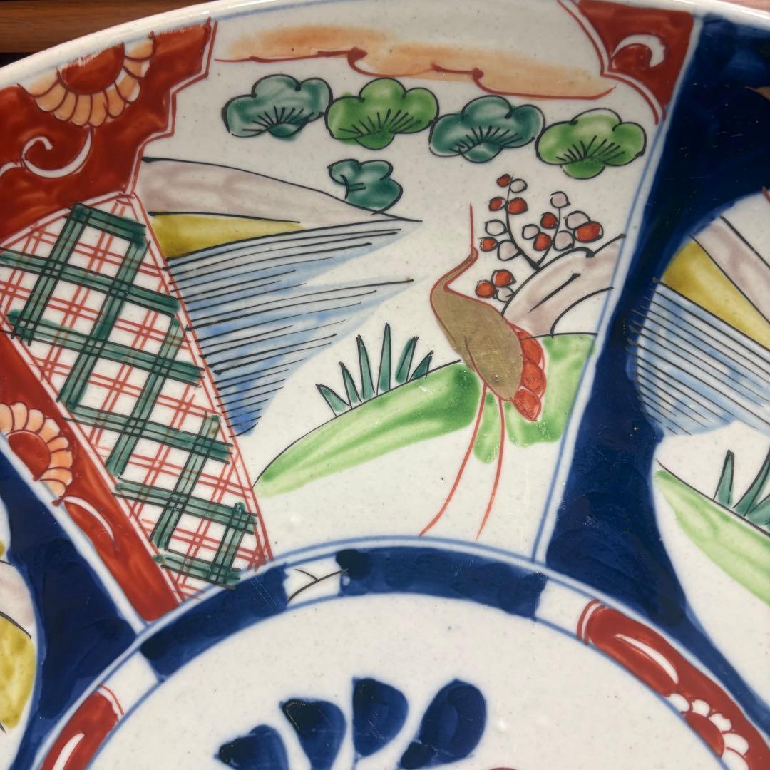 古伊万里　赤絵　大皿　お正月