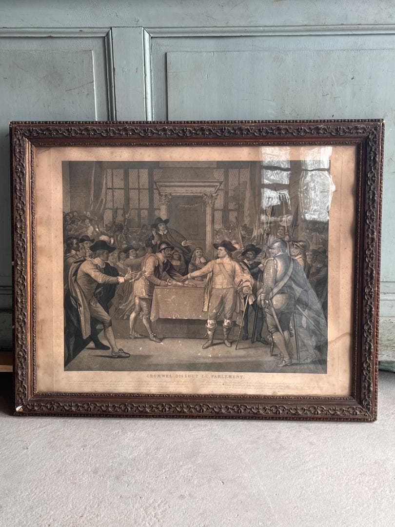 フランスアンティーク　絵画 額装品