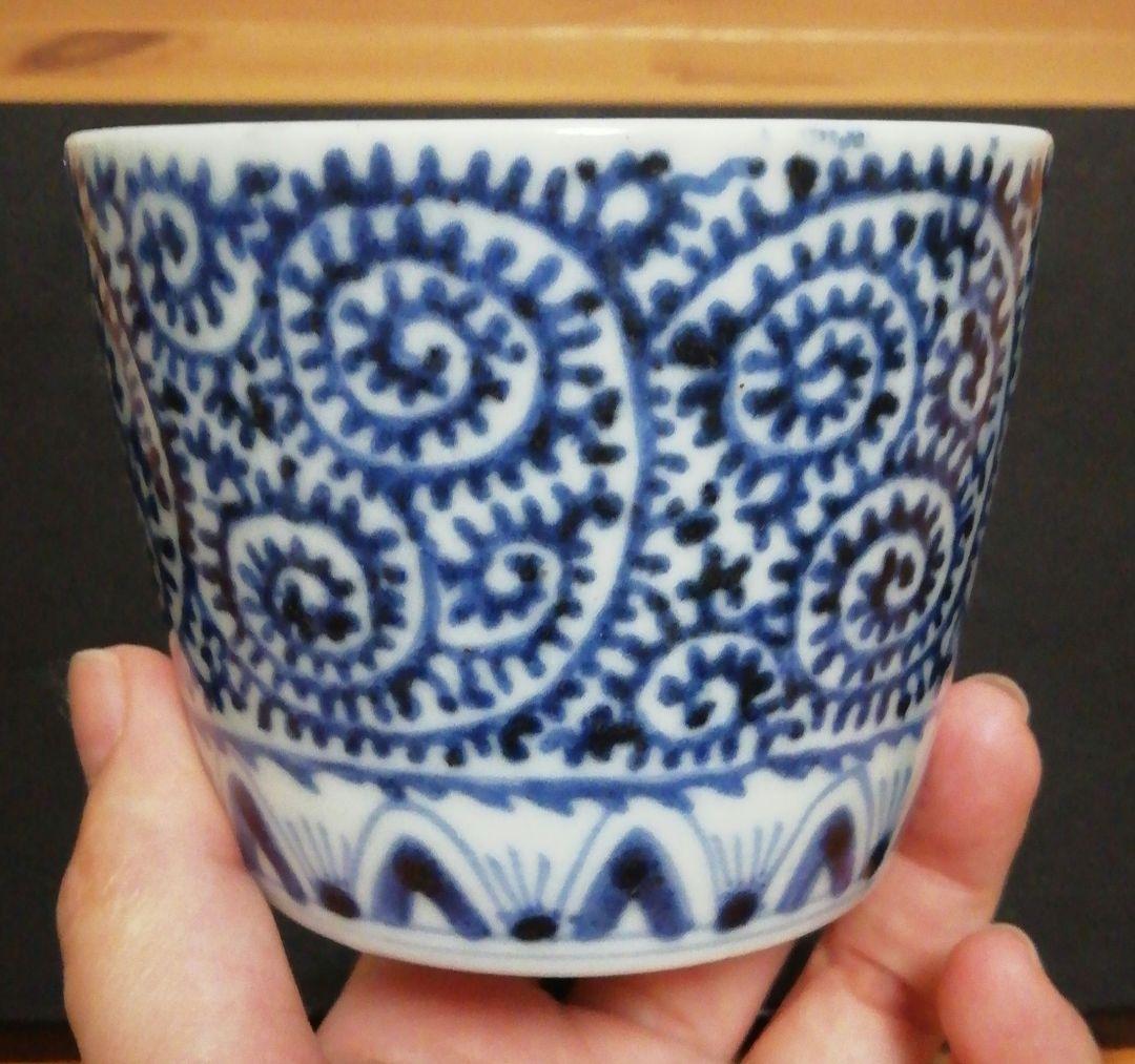 古伊万里　蛸唐草　染付　蕎麦猪口　四客　食器