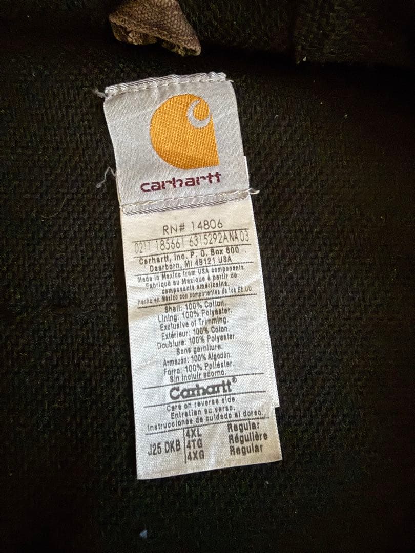 Carhartt アクティブジャケット ダックパーカー ダークブラウン