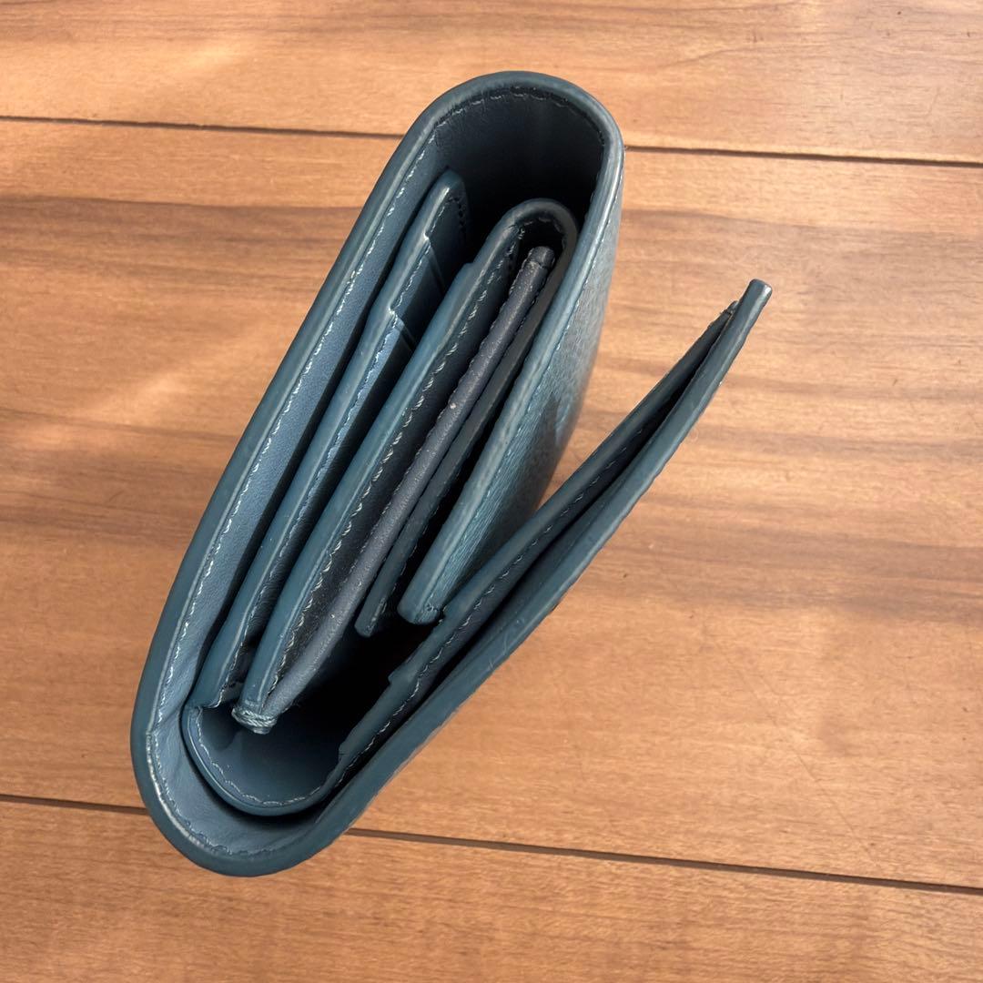 CELINE セリーヌ ブルー 財布 トリフォールド