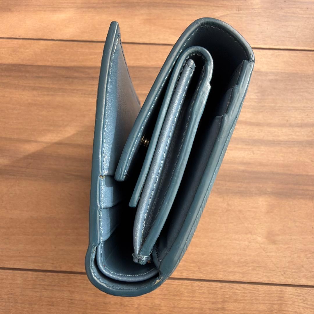 CELINE セリーヌ ブルー 財布 トリフォールド