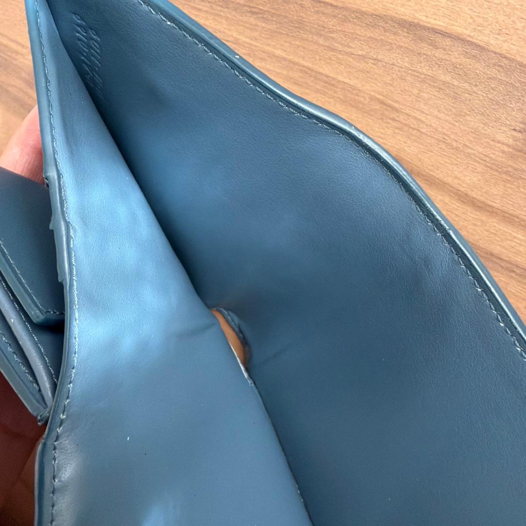 CELINE セリーヌ ブルー 財布 トリフォールド