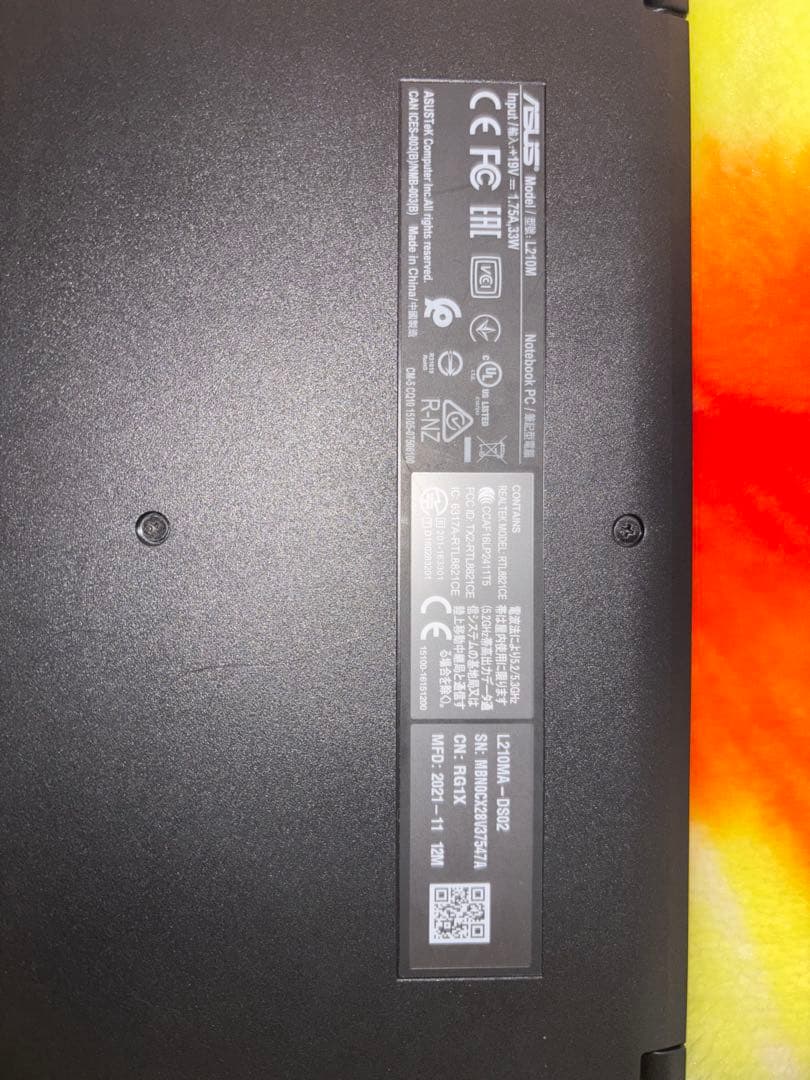 ASUSノートパソコン 軽量11イいンチ 動作確認 vivobook e210