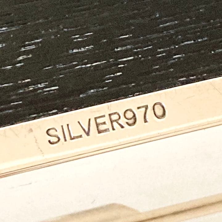 純銀　浮世絵美人画文様　小箱　SILVER970