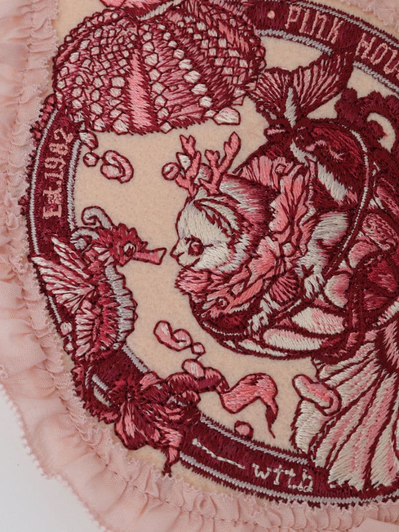 ピンクハウス　ワッペン　ブローチ　刺繍　コサージュ　ピコフリル