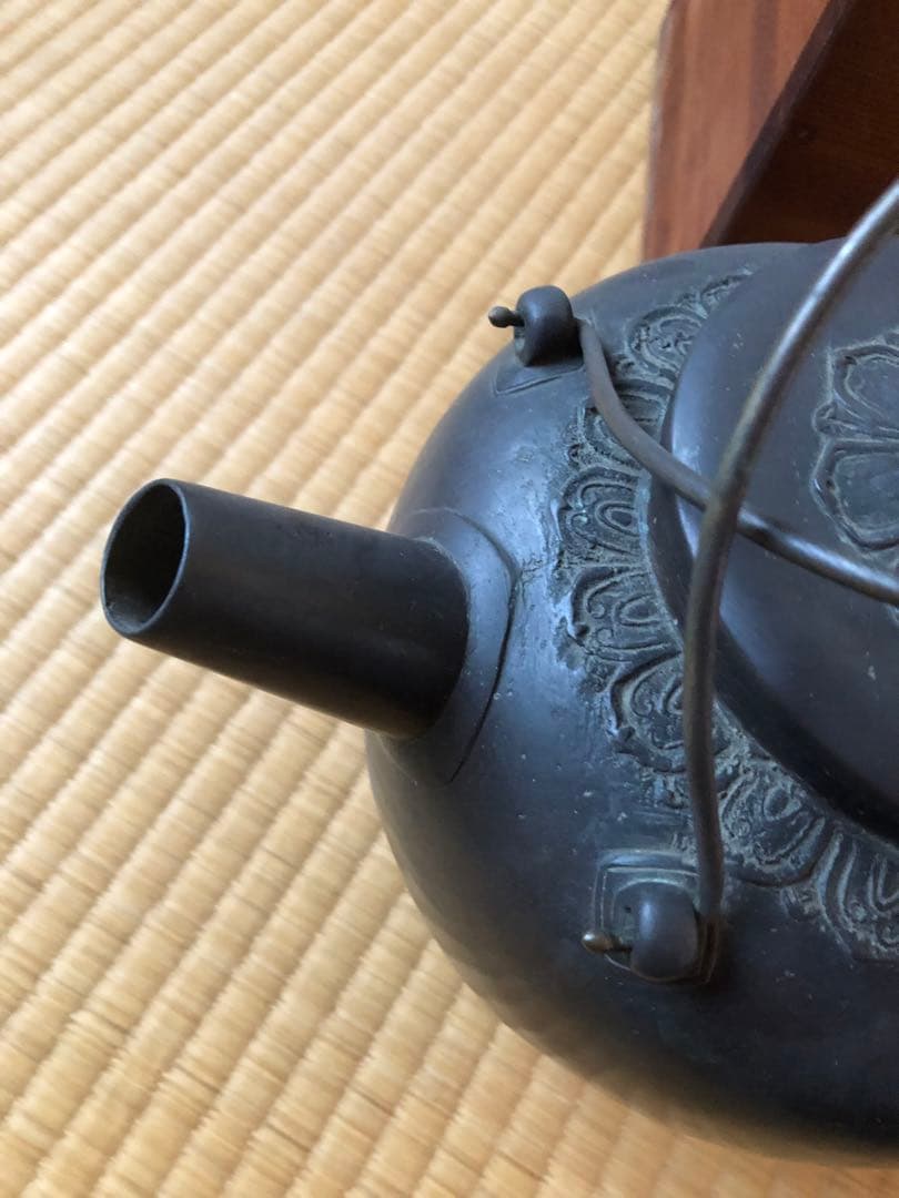 時代　唐銅　水指　浄林造