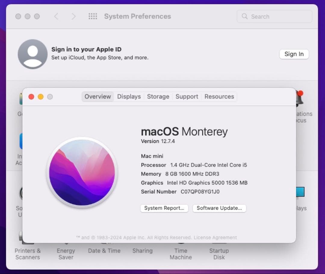 Macデスクトップ Apple Mac Mini Late 2014 i5/8Gb/ssd120Gb