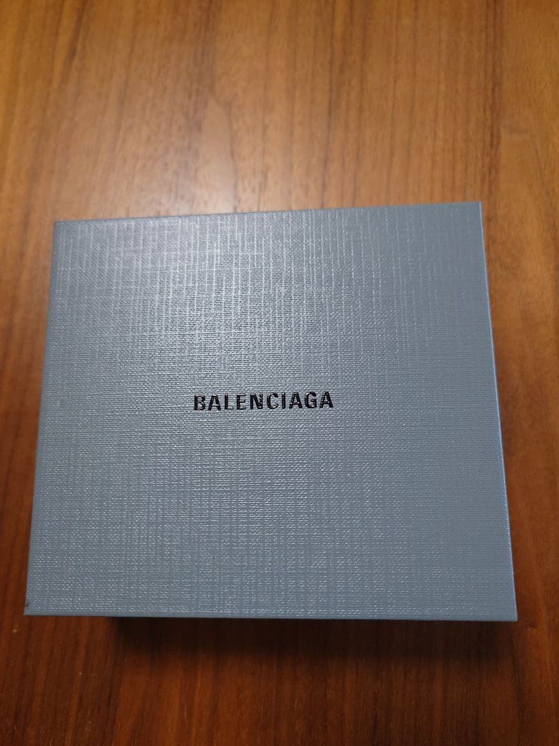 BALENCIAGA 三つ折り財布 青 保存袋付き