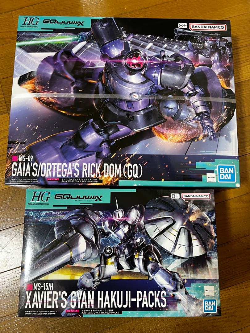 ガンプラ　エグザベ専用ギャン(ハクジ装備) リックドム　ガイア機オルテガ機GQ