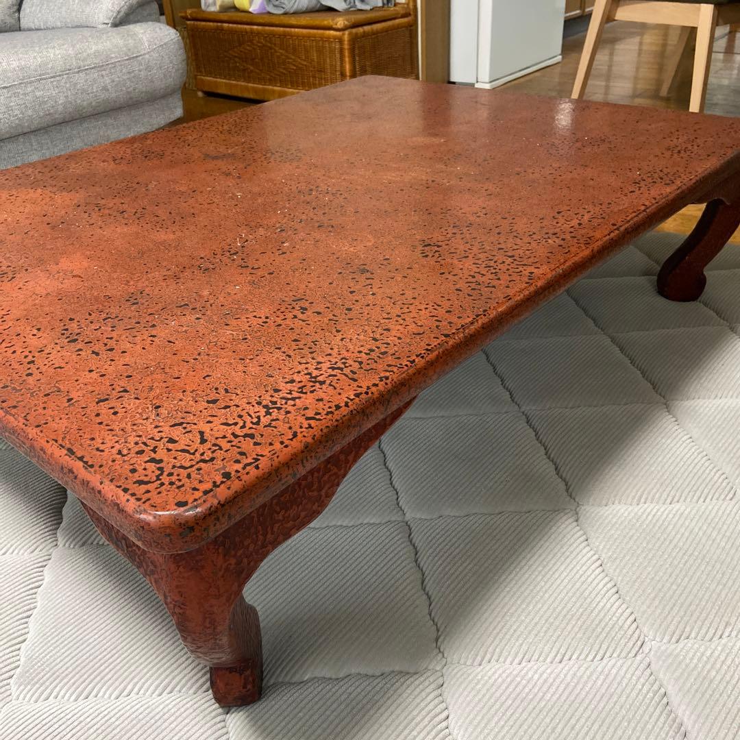 値下げ　若狭塗　漆　研ぎ出しアンティーク机　座卓　ローテーブル　和モダン　レトロ