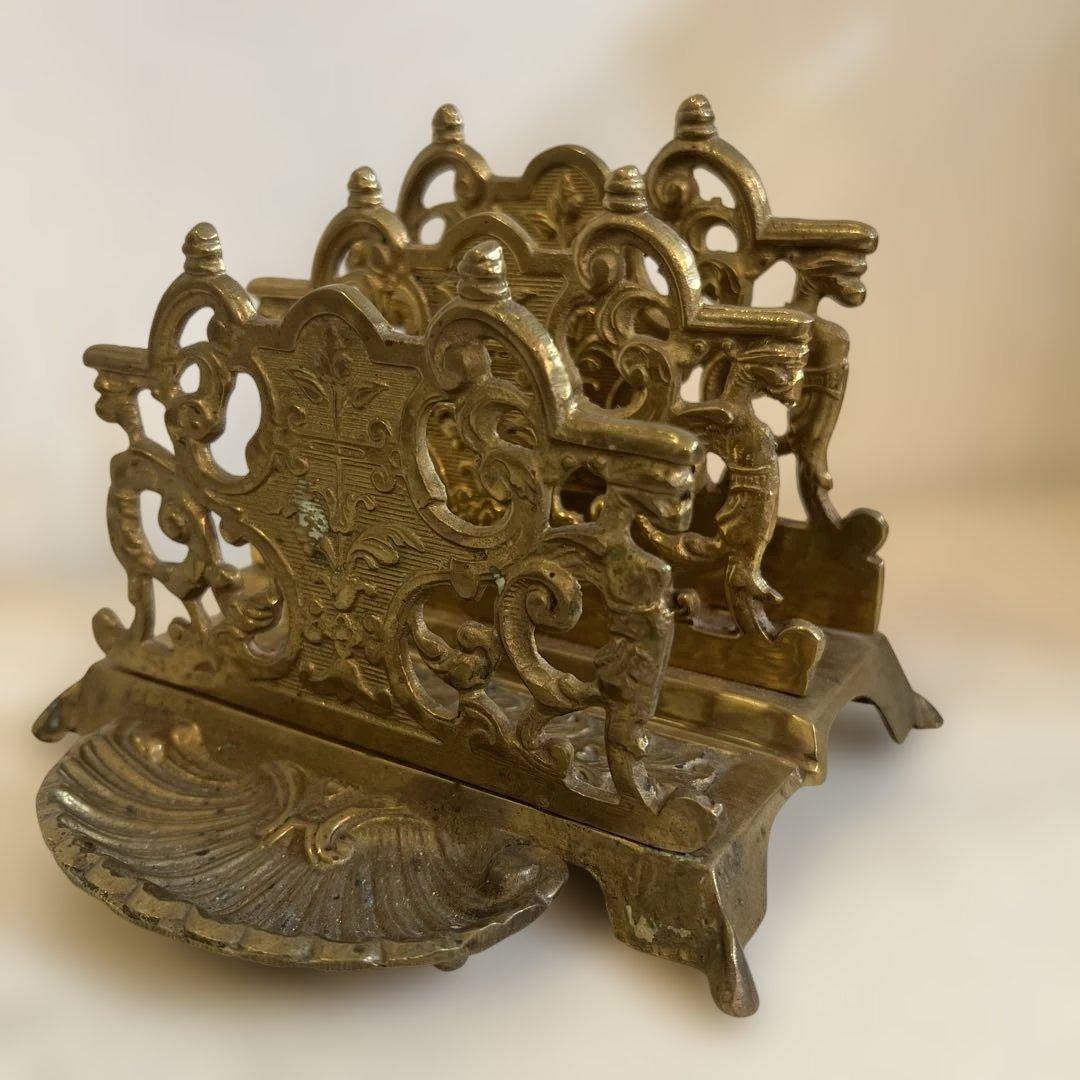 アンティーク金属製レターホルダー