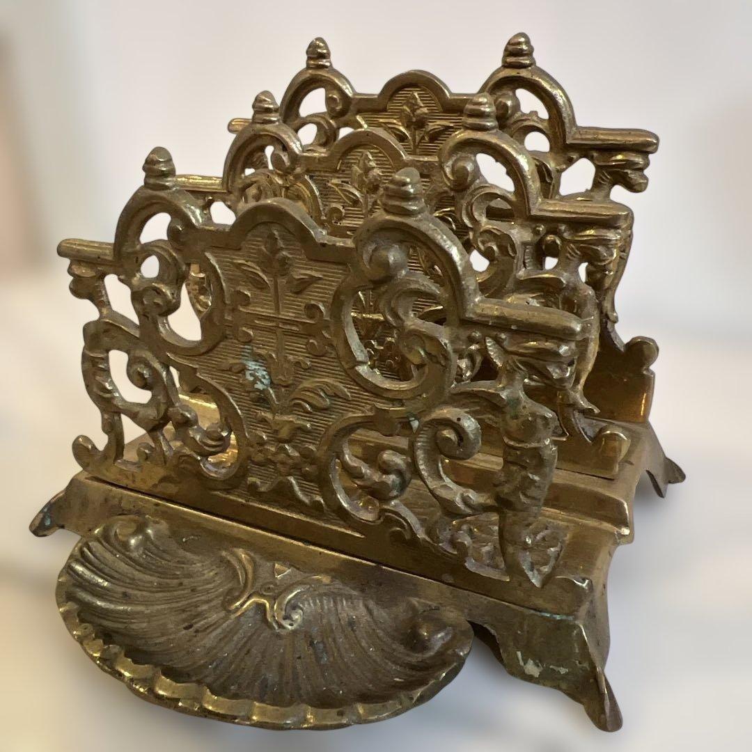 アンティーク金属製レターホルダー