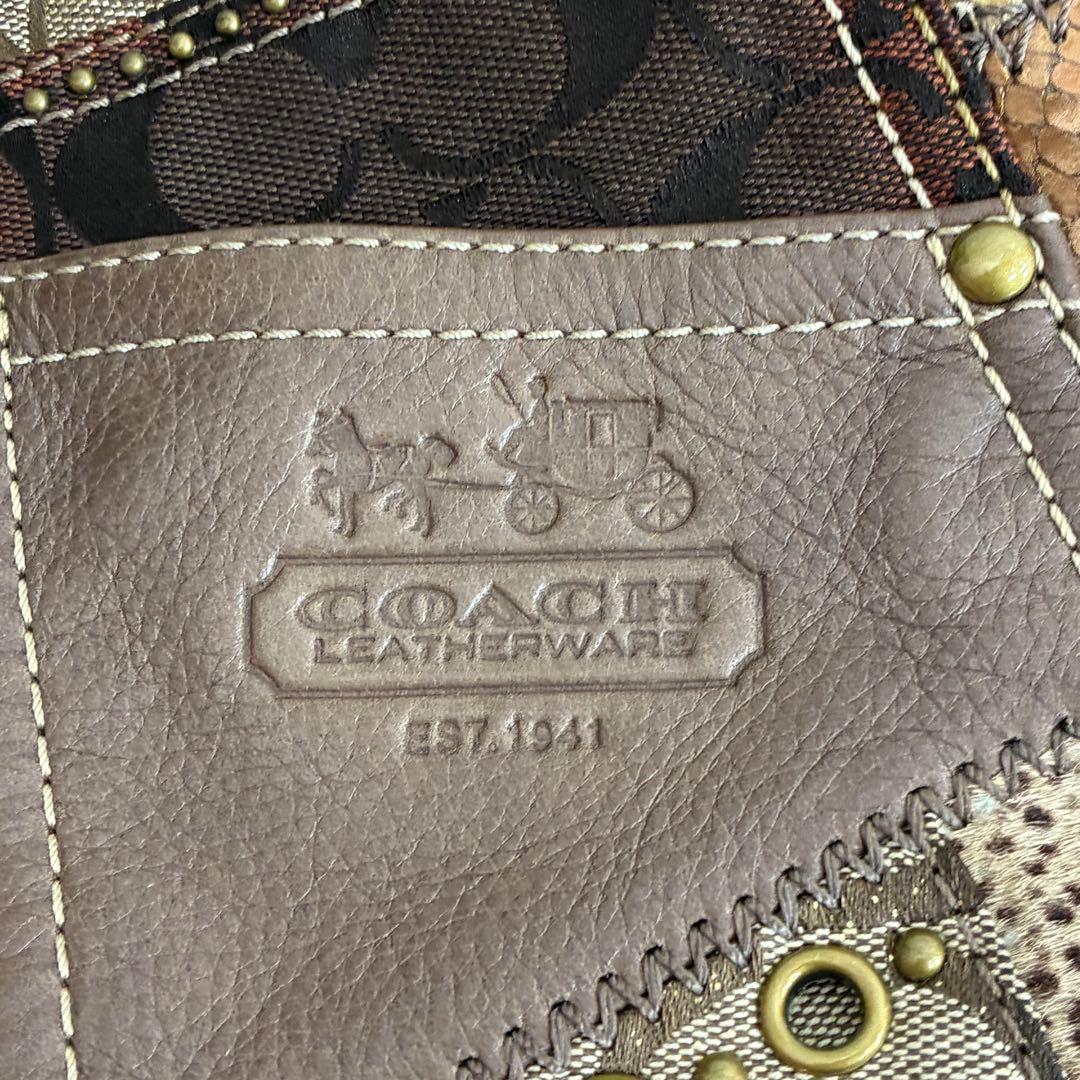 ∞ COACH コーチ　パッチワーク　ワンショルダー 12903