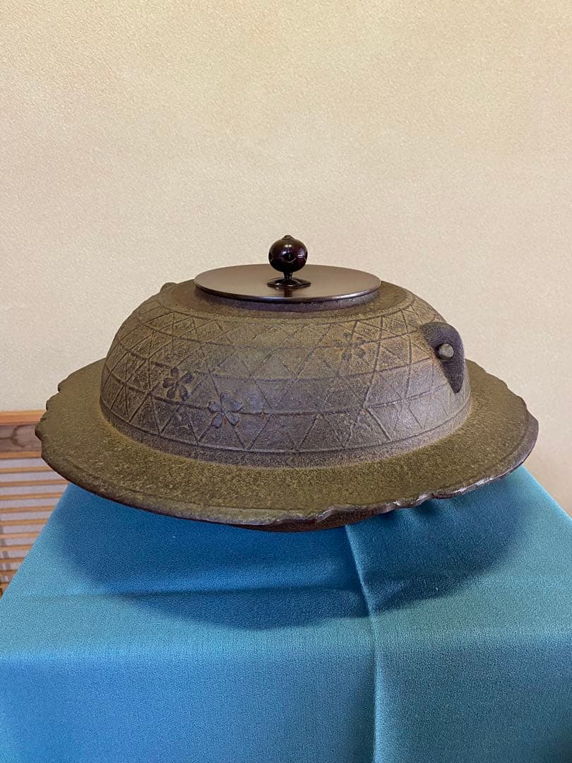 ⭐️本日限定⭐️茶道具/茶釜 透木釡 『桜川』菊地政光 作　工芸品