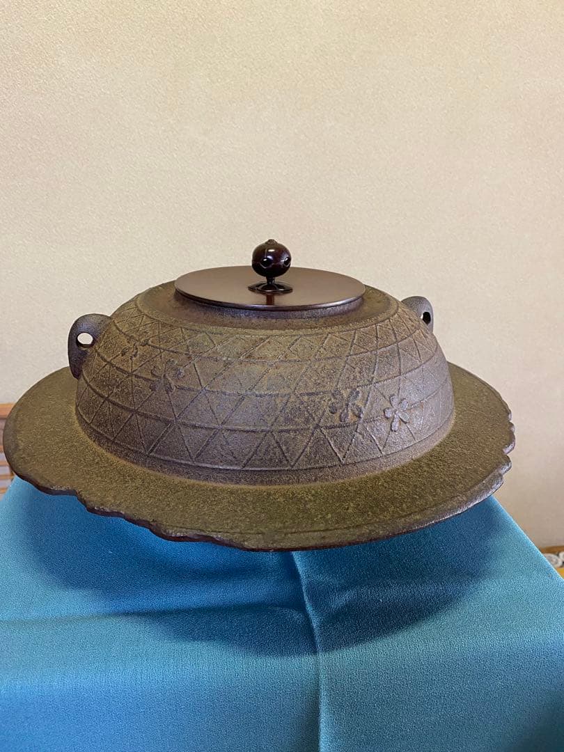 ⭐️本日限定⭐️茶道具/茶釜 透木釡 『桜川』菊地政光 作　工芸品