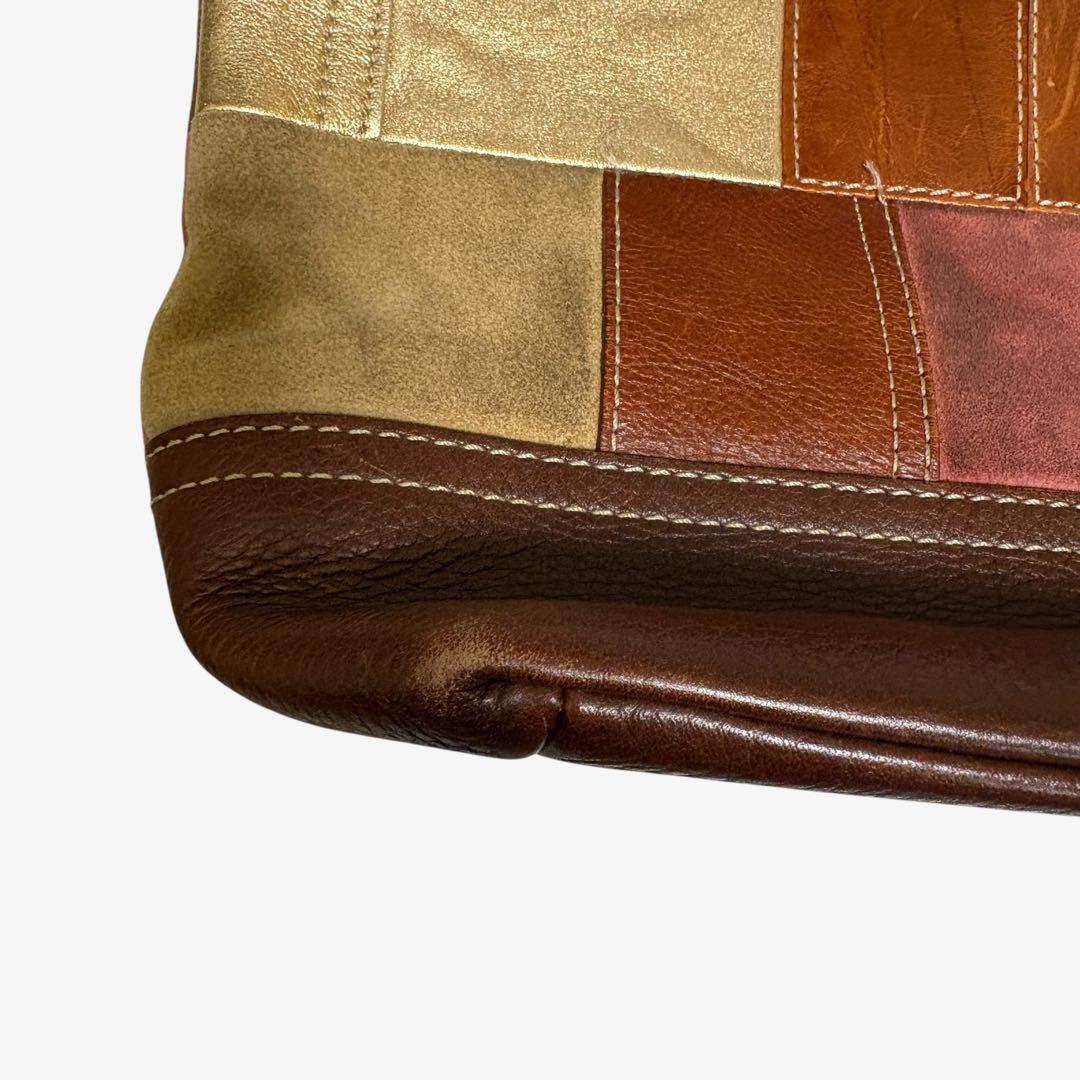 コーチ　ショルダーバッグ　パッチワーク　シグネチャー　ホーボー　ソーホー