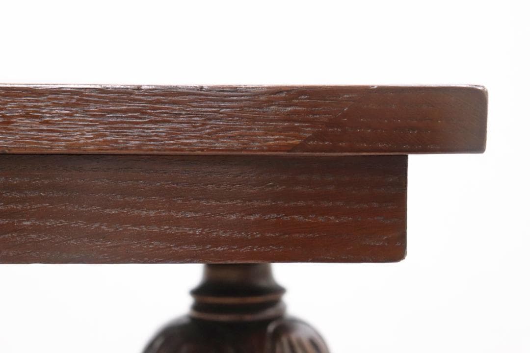 英国 イギリス ヴィンテージ オーク材 本革 センターテーブル クラシカル