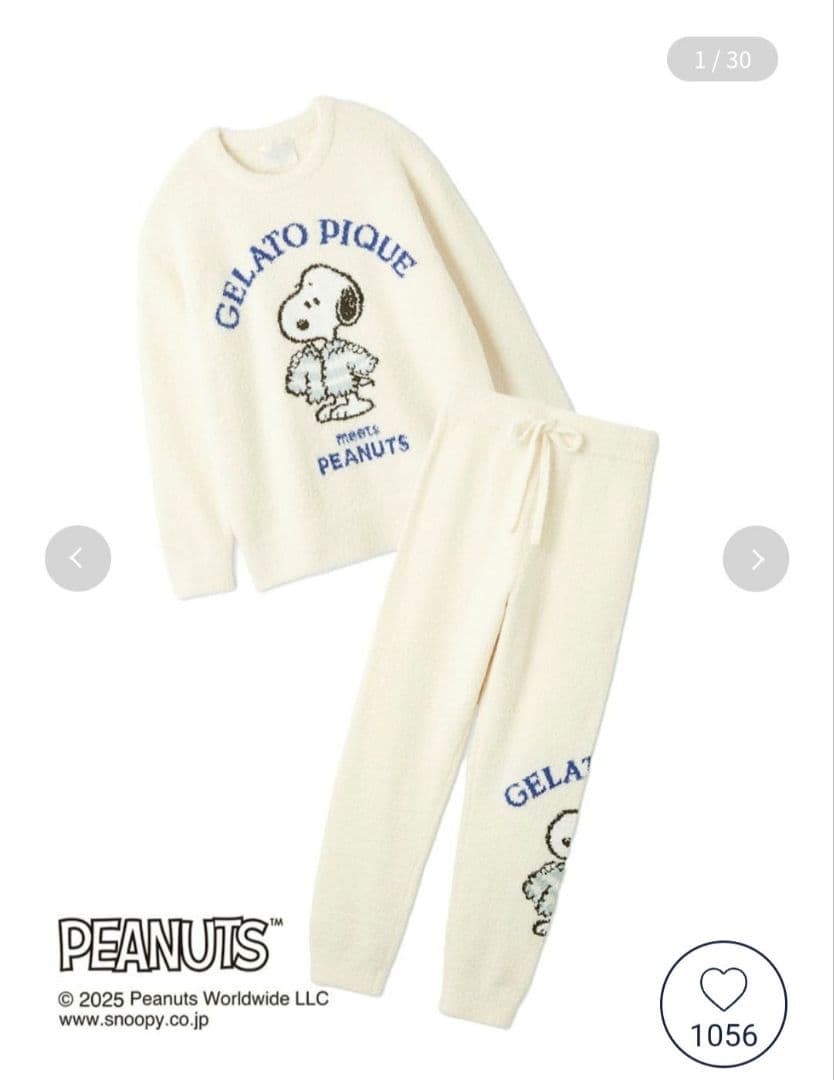 GELATO PIQUE スヌーピー ルームウェア、ルームソックスセット