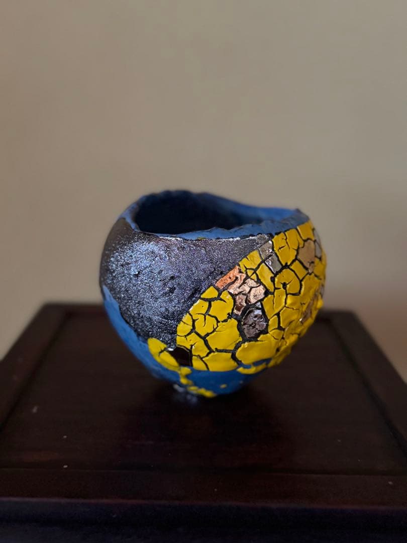 市川透　茶碗　現代アート　備前