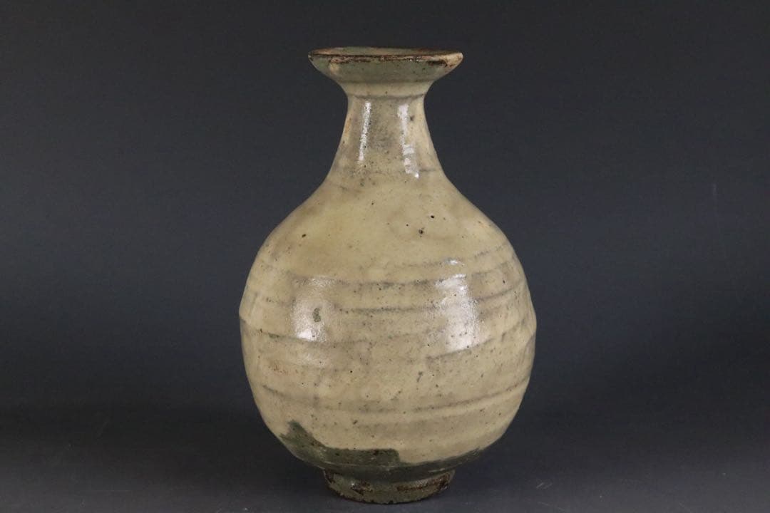 本物保証 北大路魯山人 鶏龍山土 粉吹手徳利 黒田陶々庵識箱