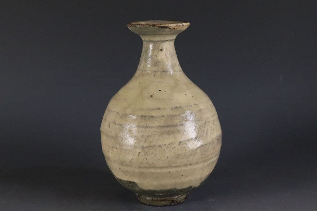 本物保証 北大路魯山人 鶏龍山土 粉吹手徳利 黒田陶々庵識箱