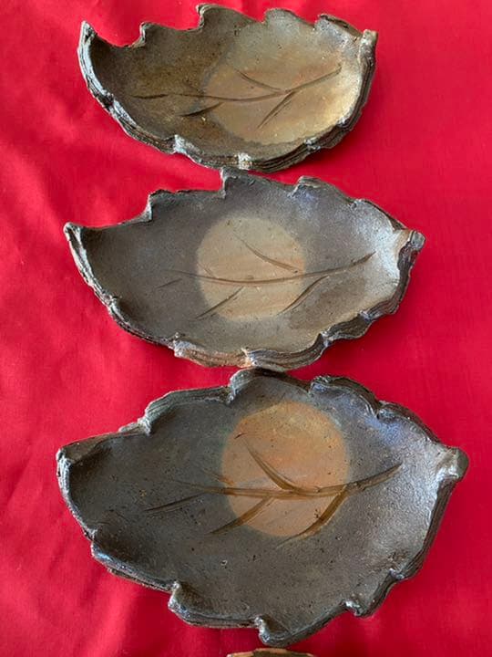 好本宗峯 木の葉皿 5枚【希少品】 備前