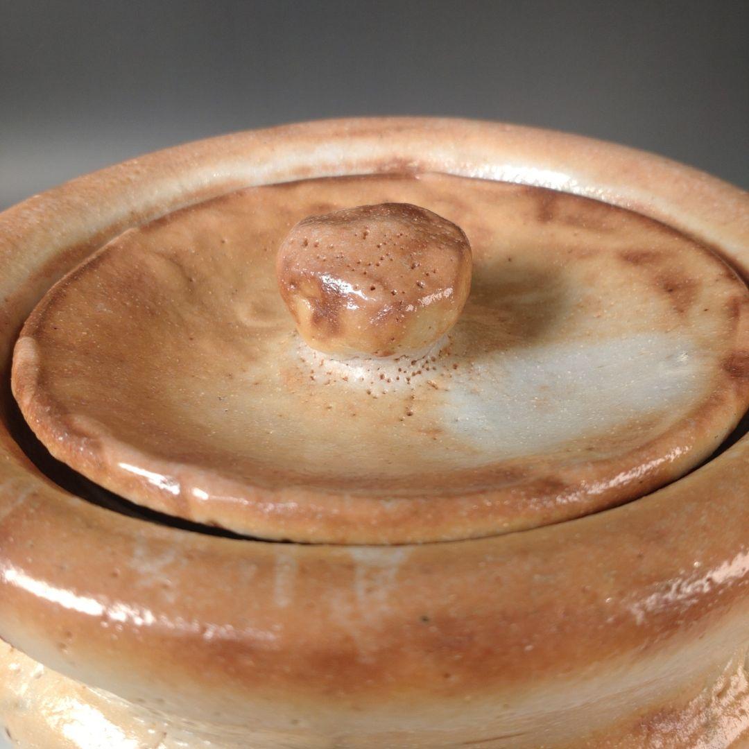 ア208 『菊泉窯　田中源也　作』『志野　水指　共箱』茶道具