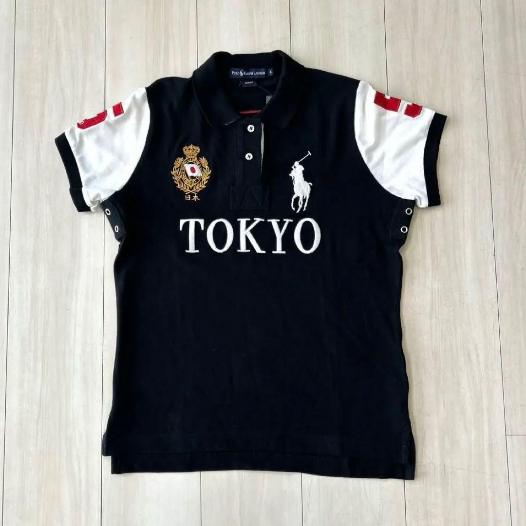 超希少 未使用タグ付きTOKYO刺繍 POLO ラルフローレンポロシャツ L