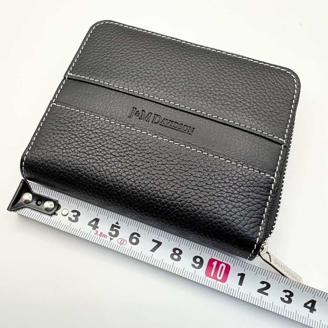 ★ほぼ未使用★J&M DAVIDSON★コンパクトウォレット★ブラック