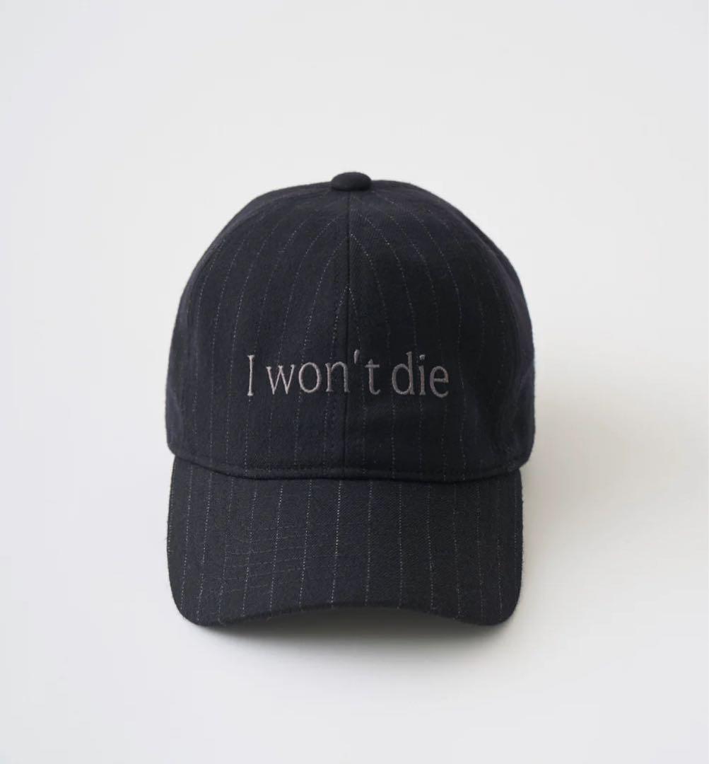 ABYTS 佐藤健 Iwon't die キャップ チャコールブラックストライプ