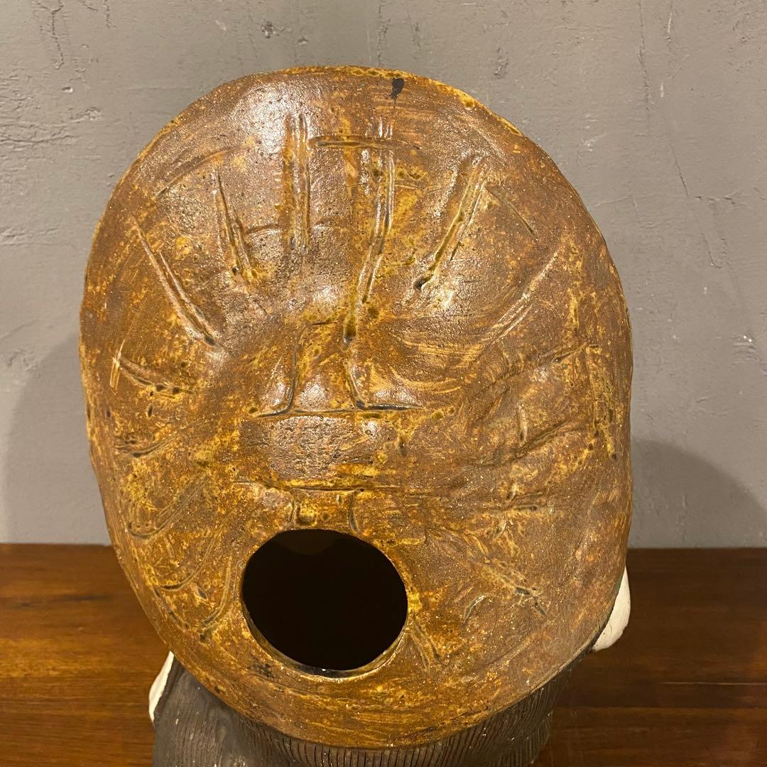 信楽焼 狸庵 縁起物 たぬき置物 昭和レトロ 美品 35cm