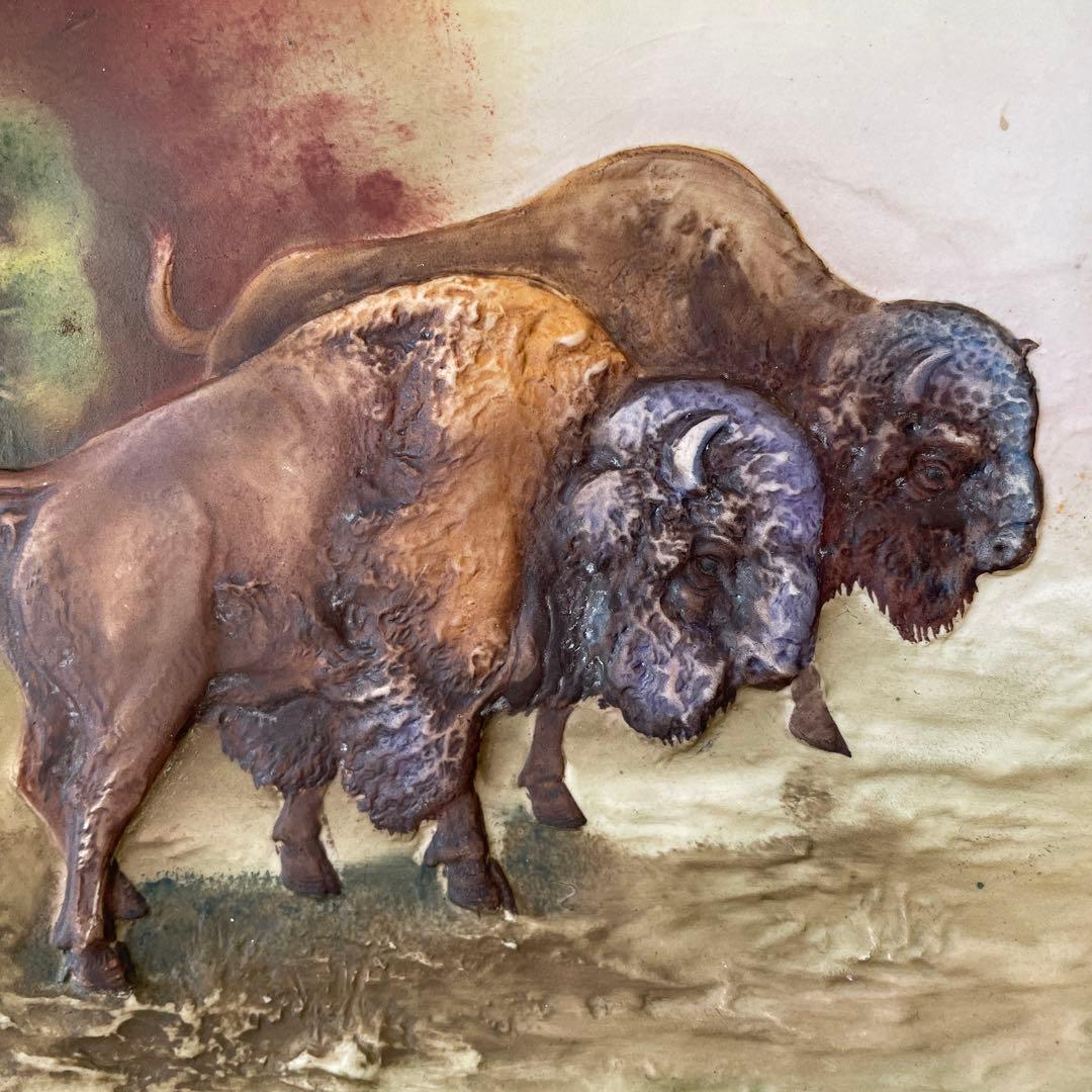 ＊モールド＊バイソン＊１９１１年＊米国輸出・２７cm・オールドノリタケ・