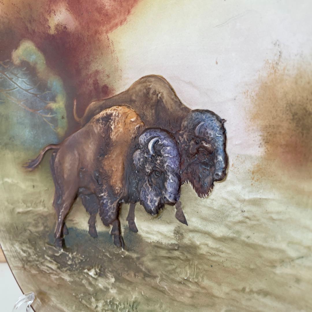 ＊モールド＊バイソン＊１９１１年＊米国輸出・２７cm・オールドノリタケ・