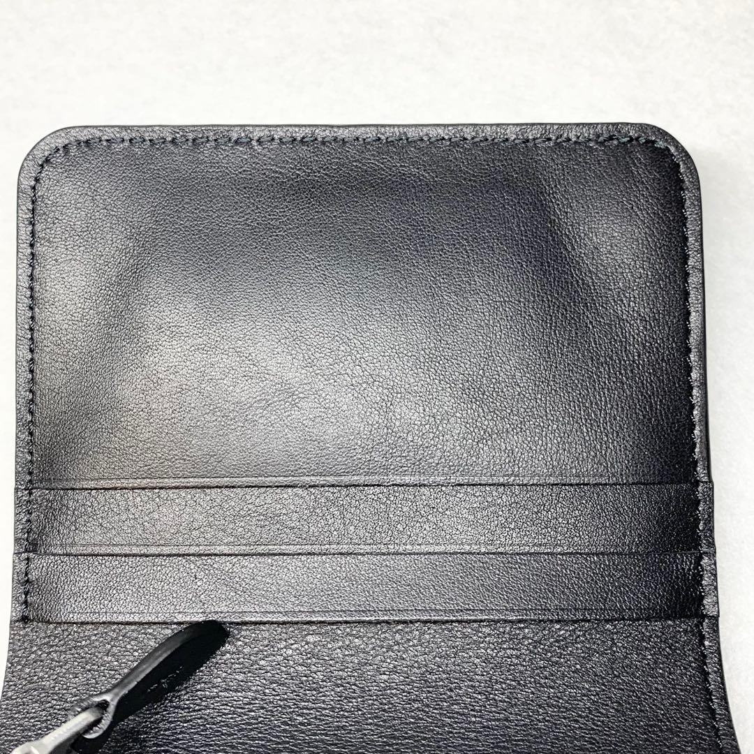 新品未使用 日本製 スタンダードサプライ 折り財布 レザー ブラック 付属品つき