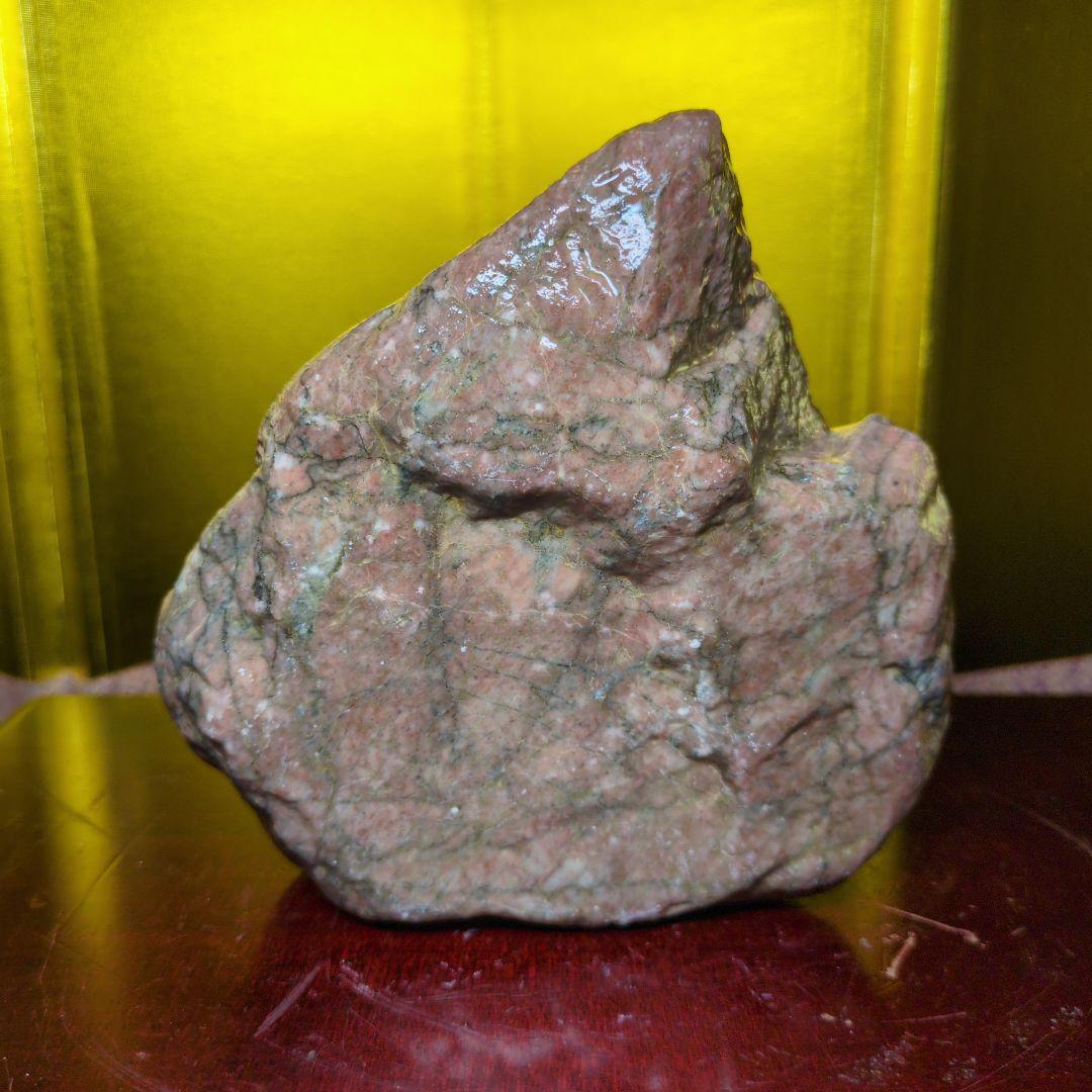 赤石 原石 ピンク石 約1.11kg 天然石 未加工 鑑賞用 水石 希少 レア