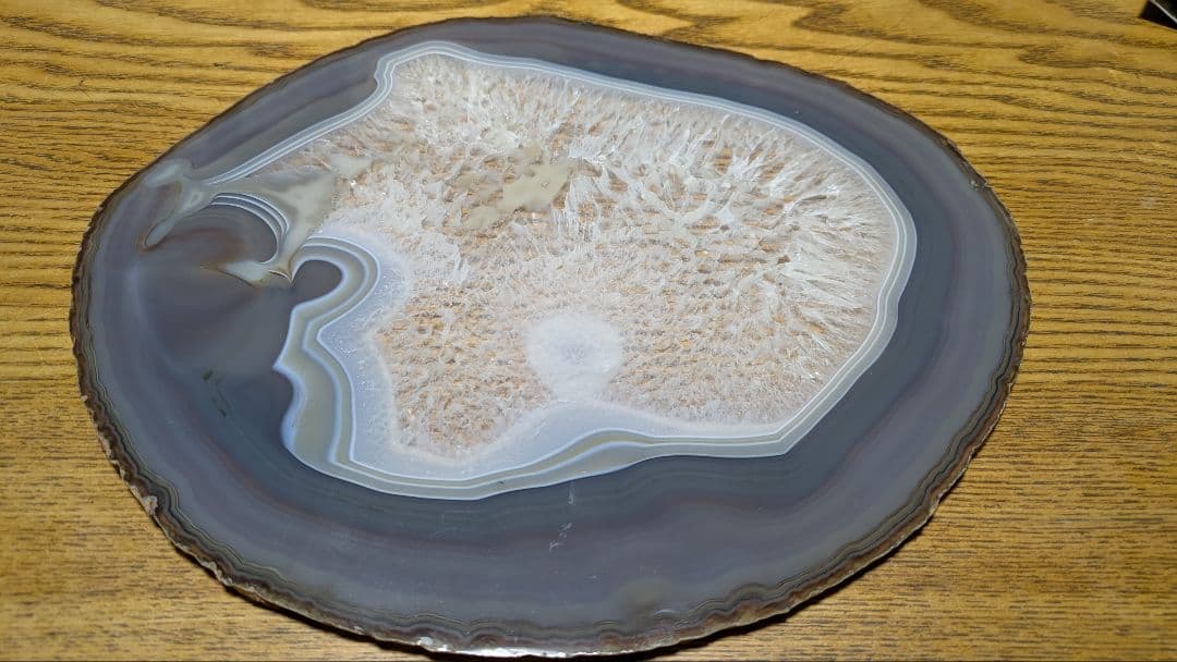 特大サイズ　瑪瑙　アゲート　ジオード　スライス 鑑賞石　希少