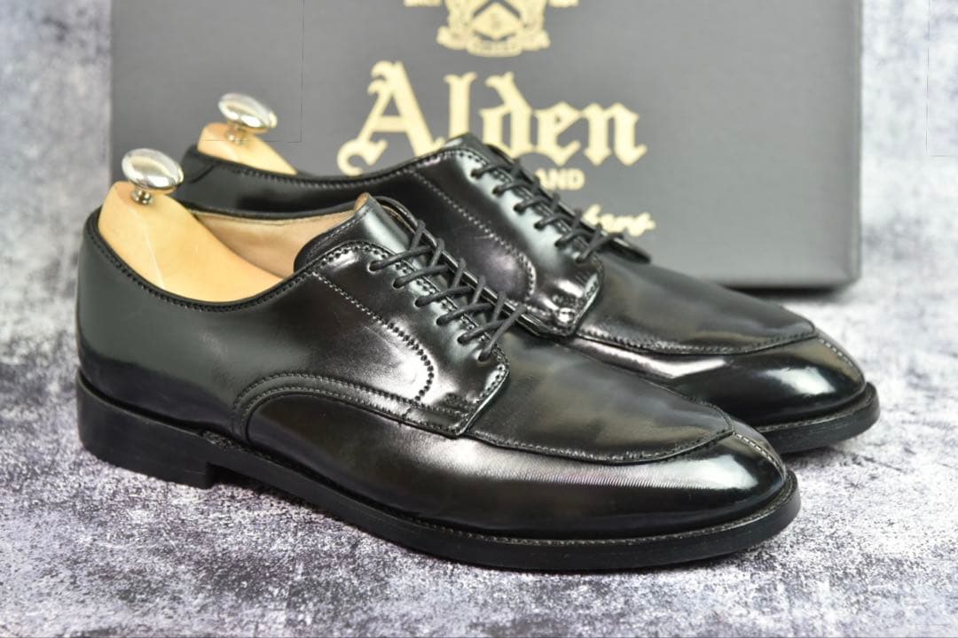 オールデン　コードバン　#54332　Vチップ　8D　黒　モディファイドラスト